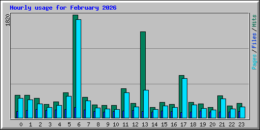 Hourly usage for February 2026